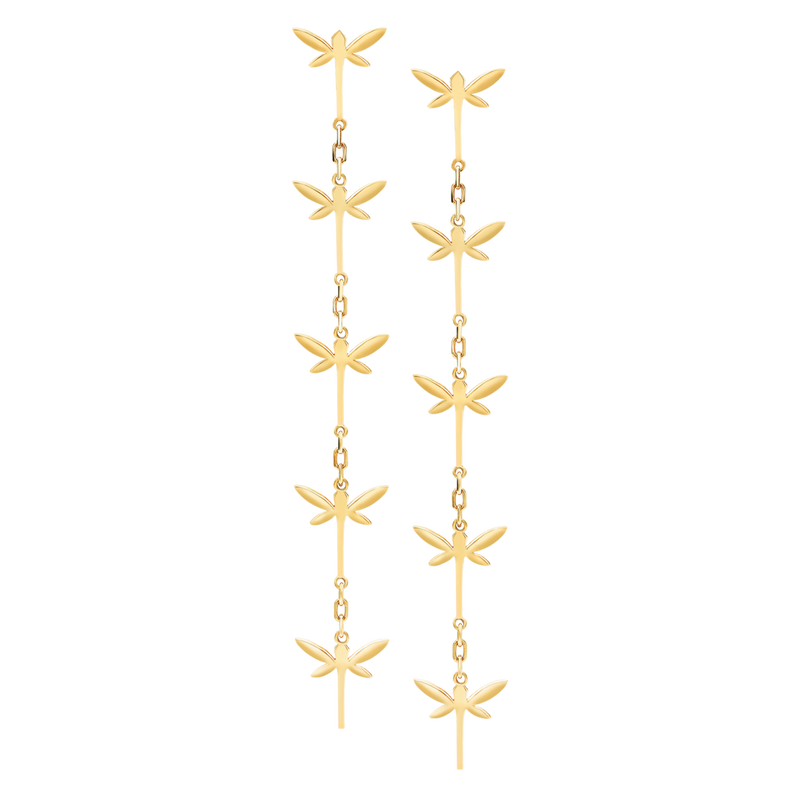 Mini Dragonfly chain earrings