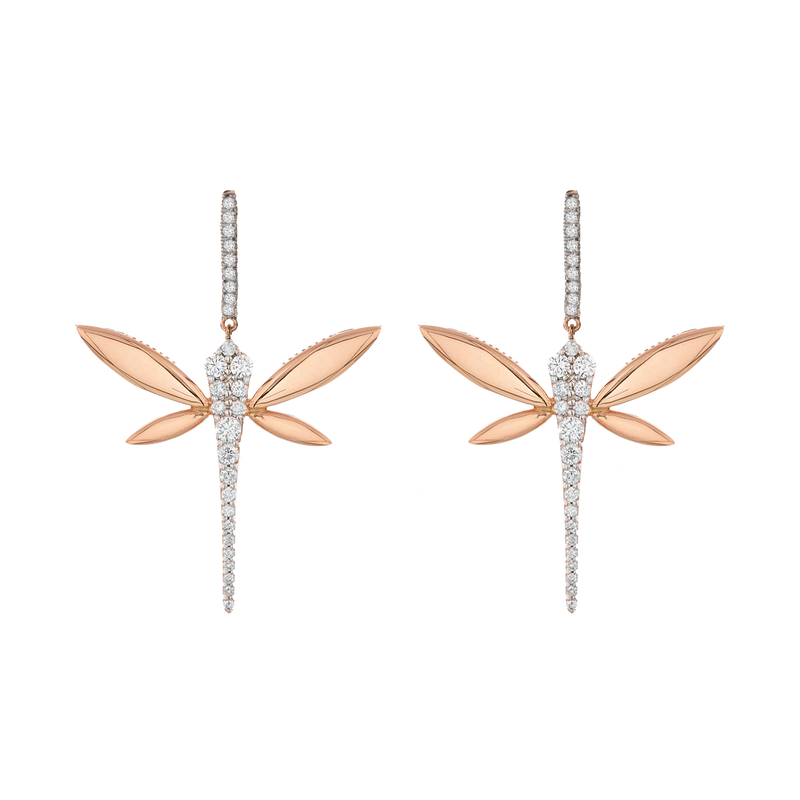 Small Dragonfly drop earrings