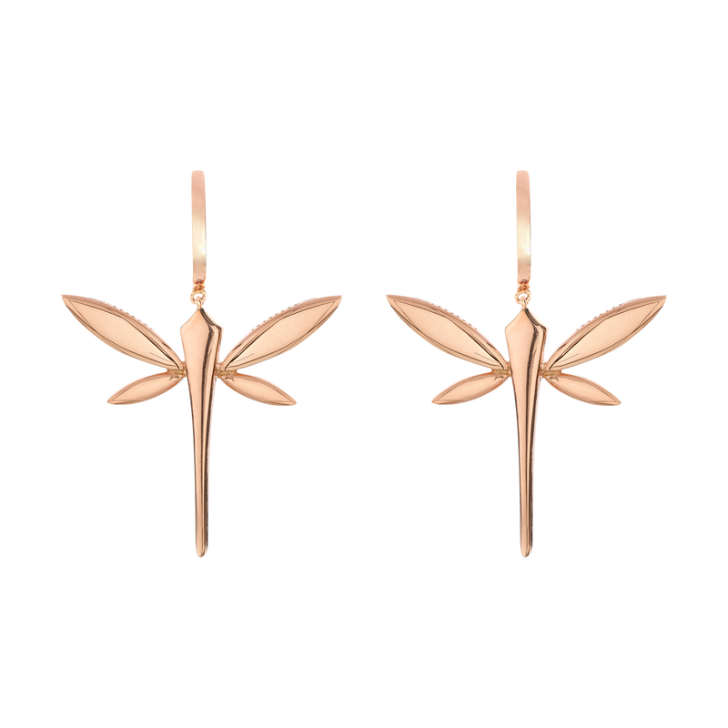 Small Dragonfly drop earrings