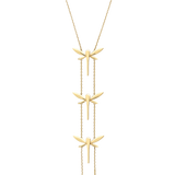 Long Three Dragonfly Necklace