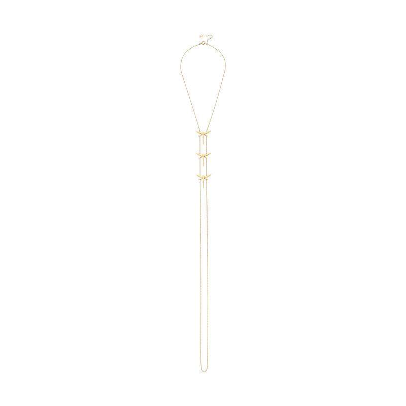 Long Three Dragonfly Necklace