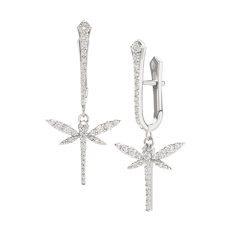 Mini Dragonfly drop earrings