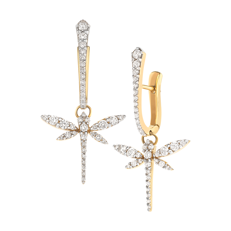 Mini Dragonfly drop earrings
