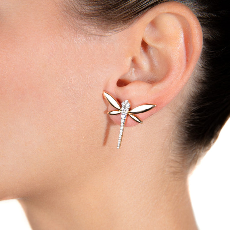 Large on sale dragonfly earrings
