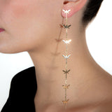 Mini Dragonfly long chain mono earring
