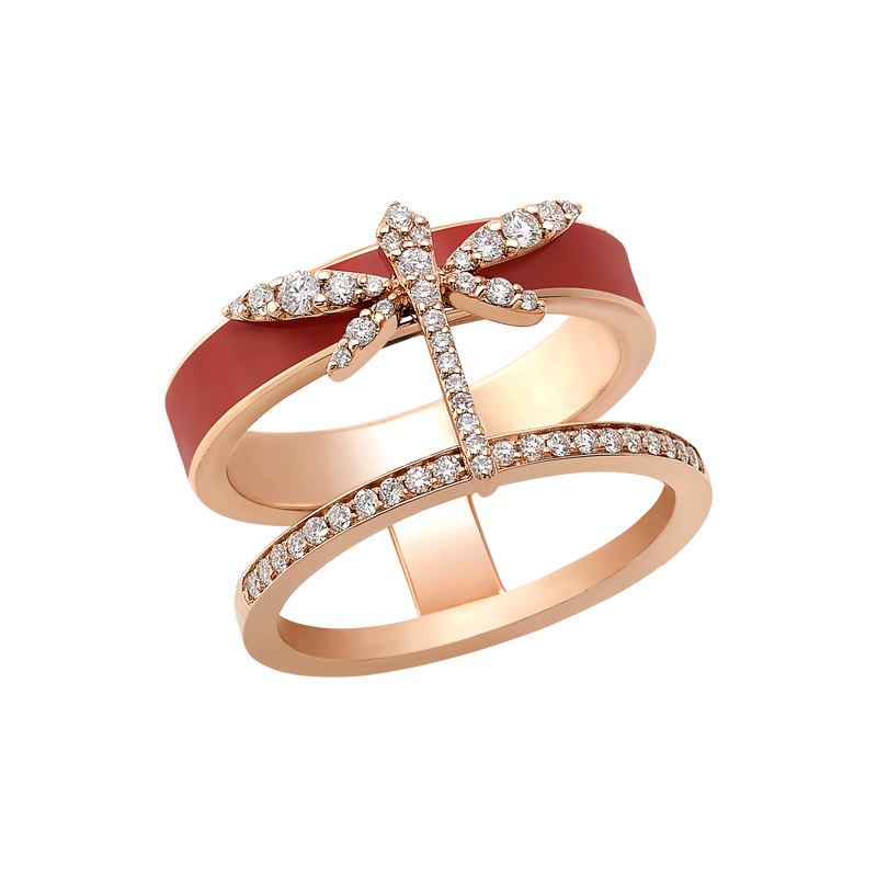 1926 Dragonfly band ring
