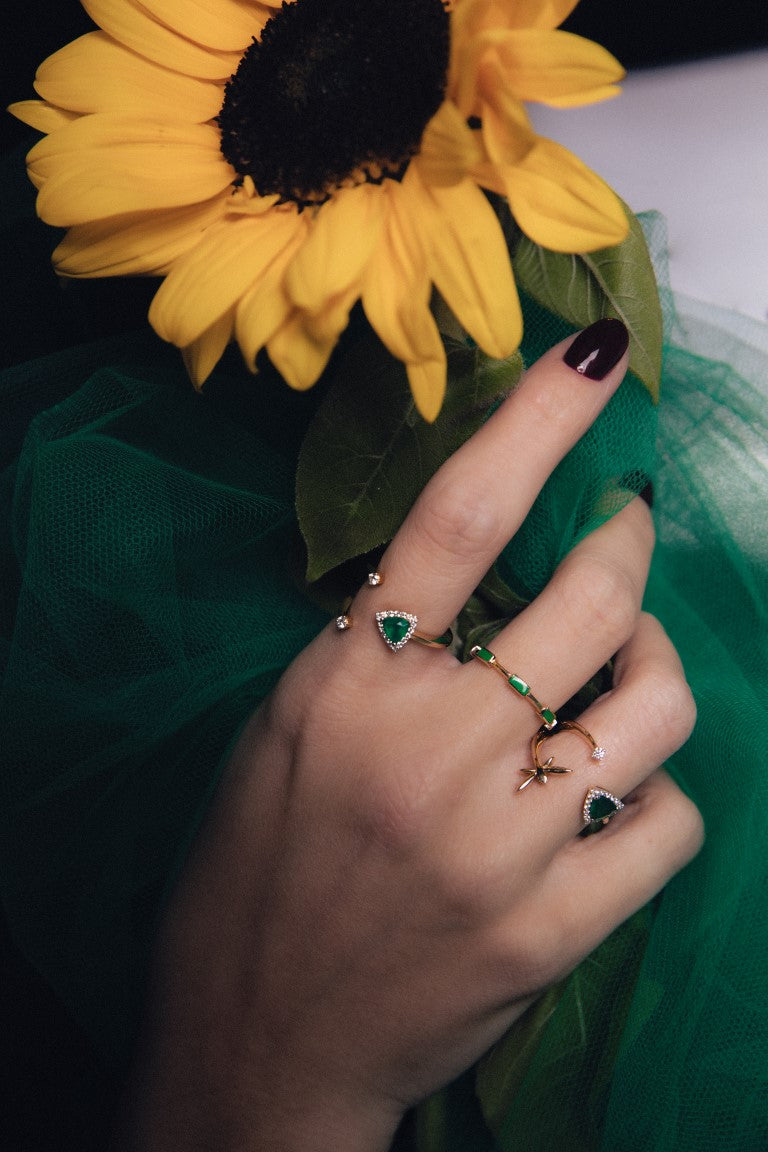 Micro Green Onyx ring