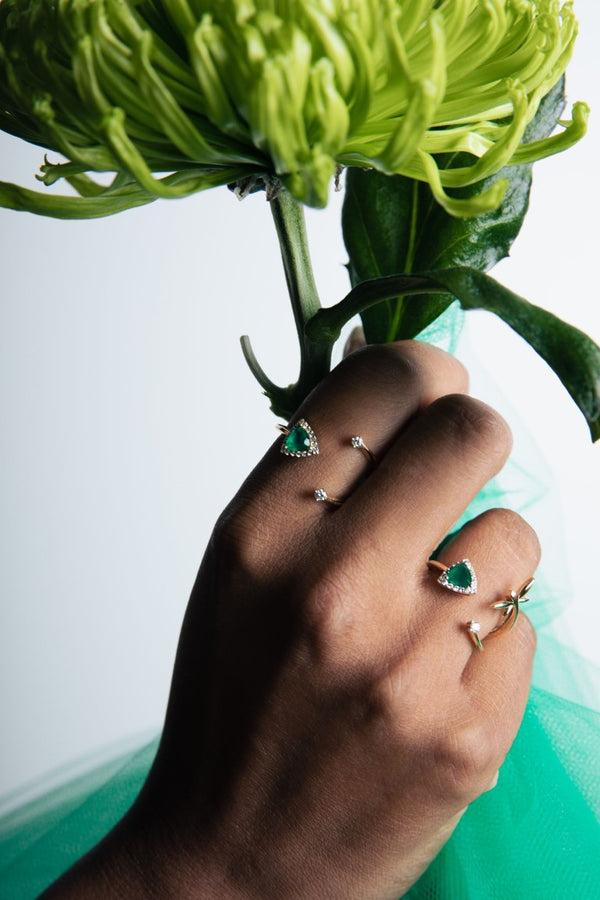 Micro Green Onyx ring